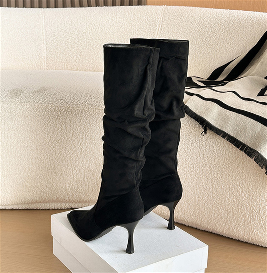 Women Shoes Boots - 여성용 하이 부츠, 포인티드 토 스틸레토