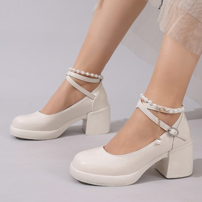 Women'S Shoes Round Toe - 새로운 여성 펌프스 슈즈 패션 크로스