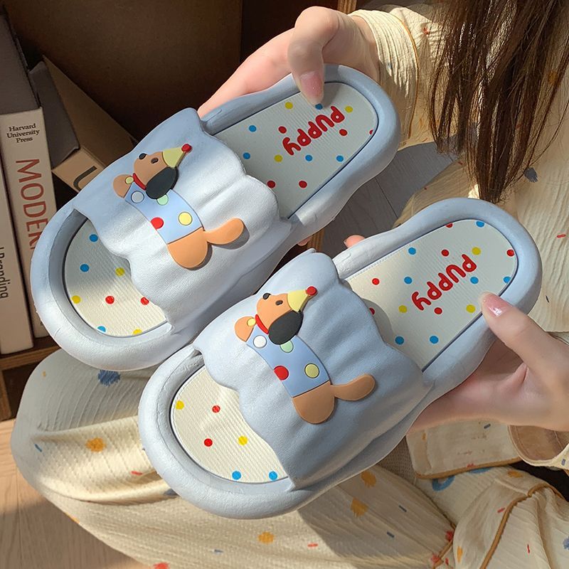 Women'S Shoes For Flat Feet - 여성용 만화 핫도그 슬리퍼 - 부드러운