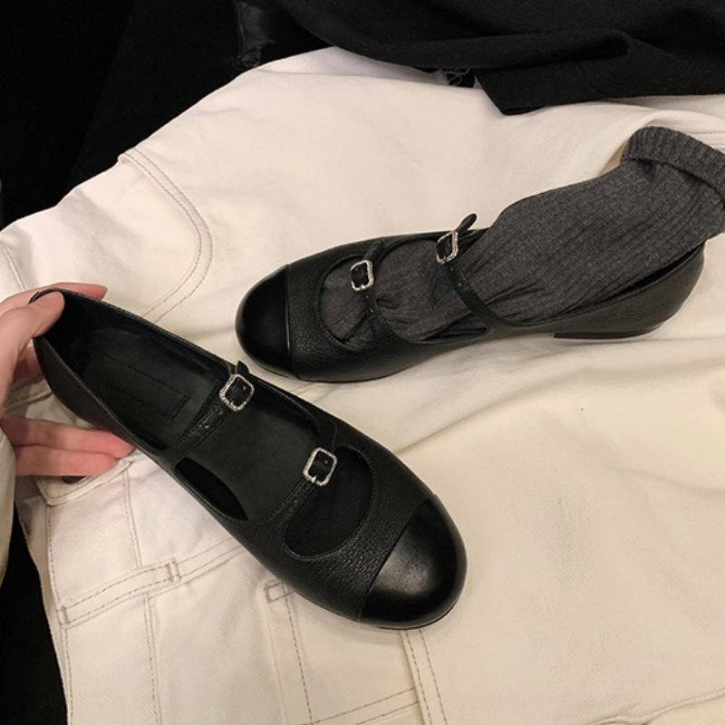 우아한 메리 제인 슈즈 여성 벨트 버클 믹스 컬러 얕은 - Women Shoes Brand 리뷰 및 가격