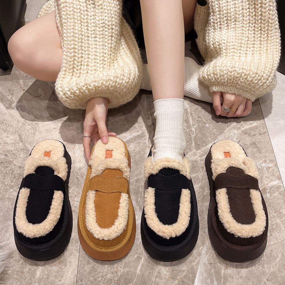 여성 슬리퍼 디자이너 프로스트 가죽 겨울 부츠 두꺼운  - Women Shoes Boots 리뷰 및 가격