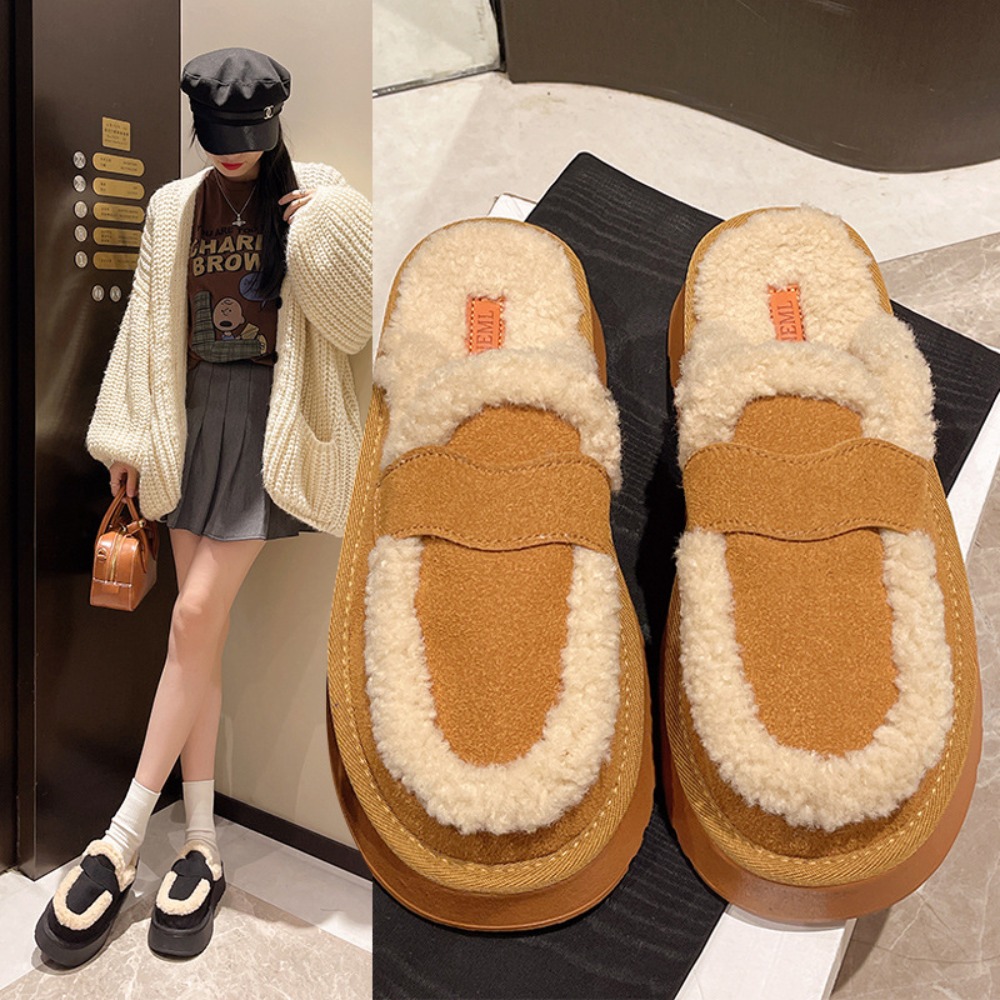 여성 슬리퍼 디자이너 프로스트 가죽 겨울 부츠 두꺼운  - Women Shoes Boots 리뷰 및 가격