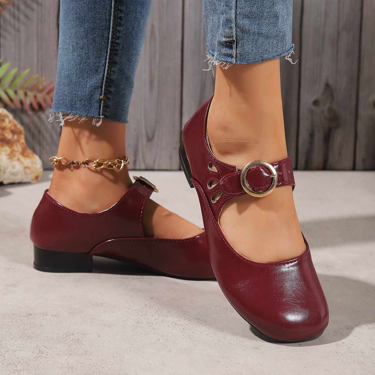 여성 패션 새로운 버클 디자인 편안한 로우탑 신발 봄과 - Women'S Shoes Round Toe 리뷰 및 가격
