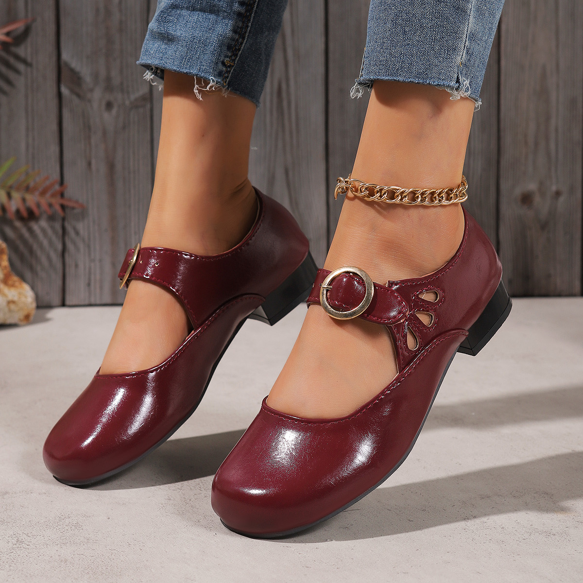 여성 패션 새로운 버클 디자인 편안한 로우탑 신발 봄과 - Women'S Shoes Round Toe 리뷰 및 가격