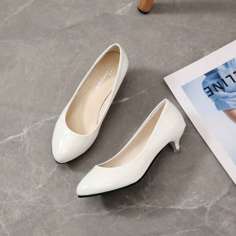 대형 사이즈 35-42 부드러운 여성용 미들힐 싱글 슈 - Women'S Shoes Round Toe 리뷰 및 가격