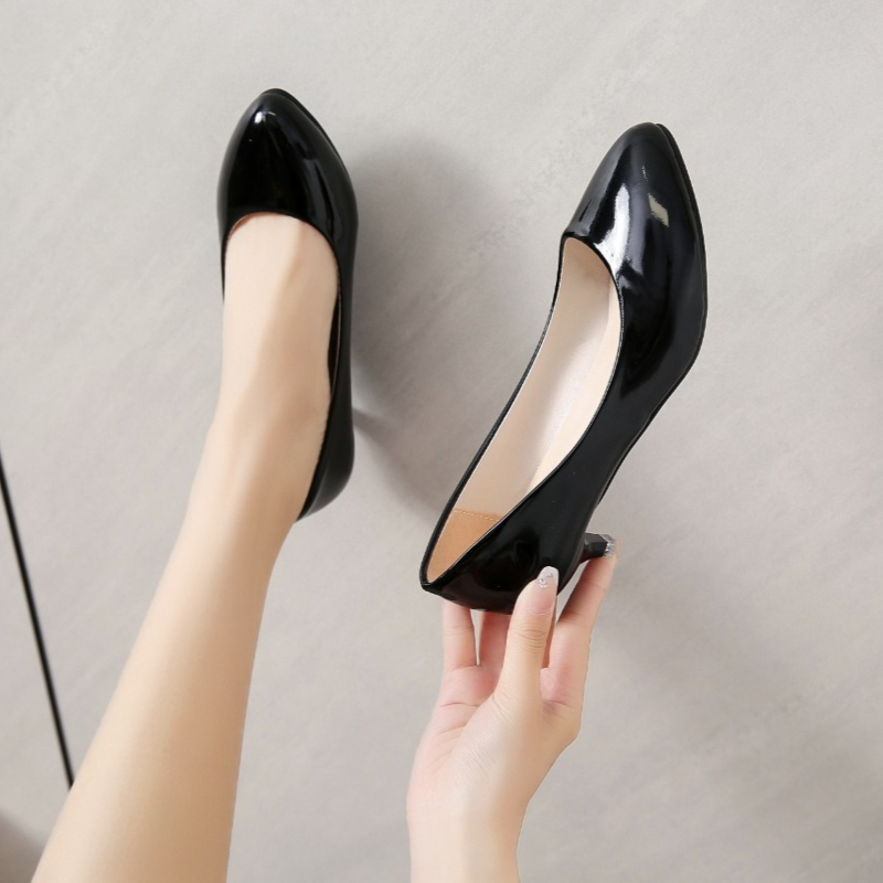 대형 사이즈 35-42 부드러운 여성용 미들힐 싱글 슈 - Women'S Shoes Round Toe 리뷰 및 가격