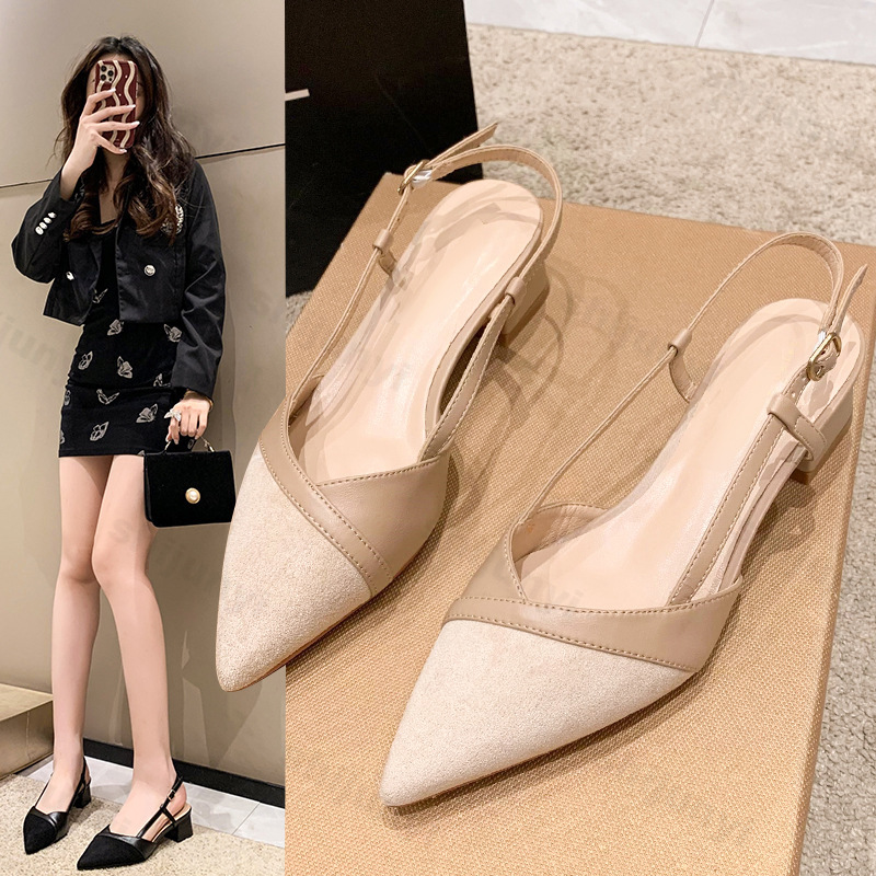 여성 섹시한 Chunky 뒤꿈치 신발 여성 여름 지적  - Women Shoes For Walking 리뷰 및 가격