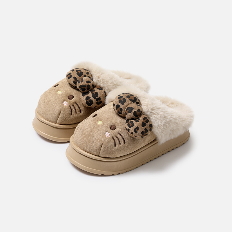 Y2K 레오파드 보우 헬로키티 플랫폼 슬리퍼 여성용 퍼 - Women'S Shoes Y2K 리뷰 및 가격
