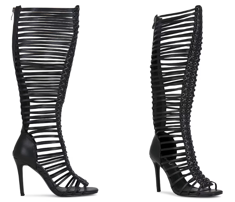 여성 블랙 케이지 스트랩 스틸레토 힐 발목 샌들 부츠  - Women Shoes Boots 리뷰 및 가격