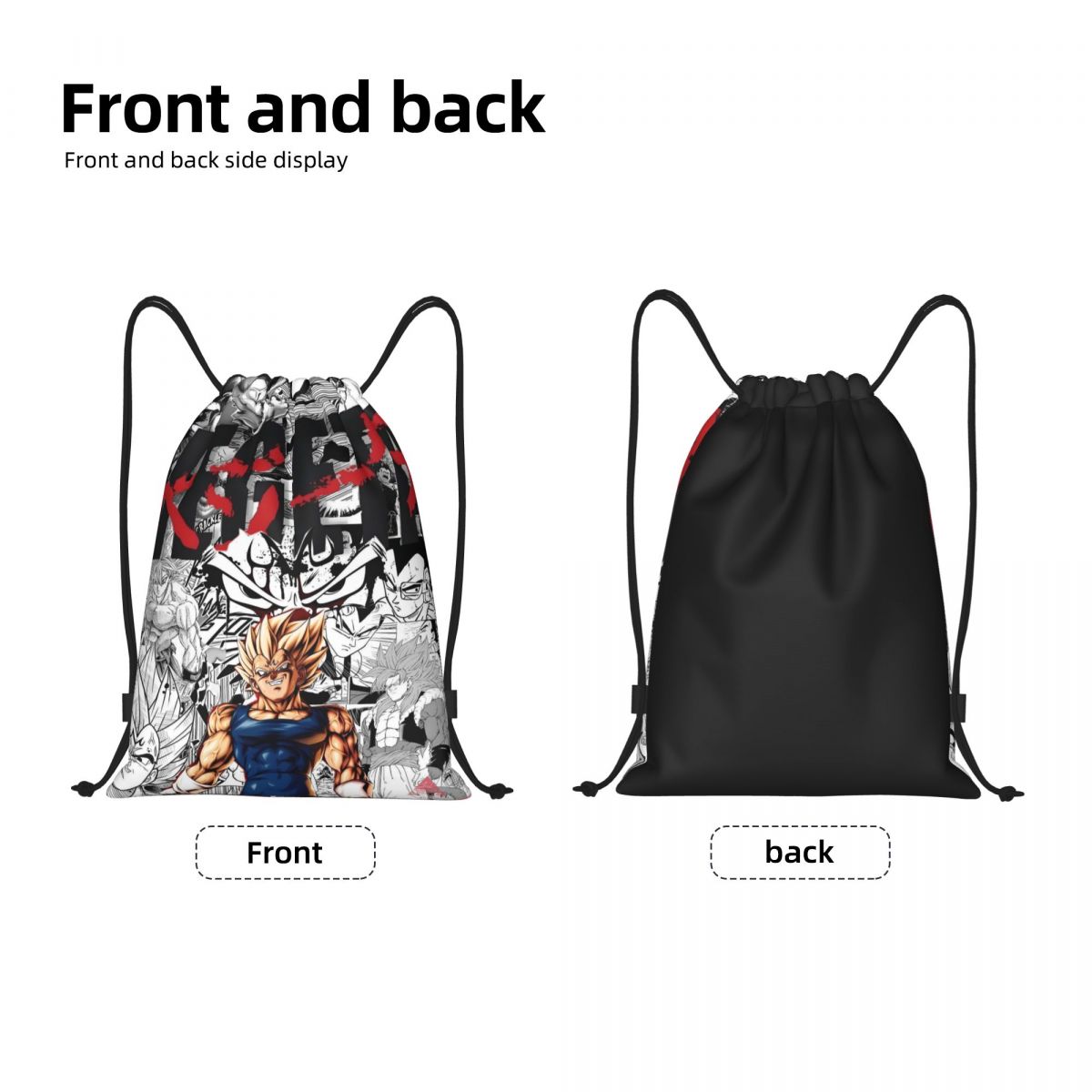 DBZ V-Vegetaes 만화 드로스트링 배낭 남성  - Women'S Shoes Louis Vuitton 리뷰 및 가격