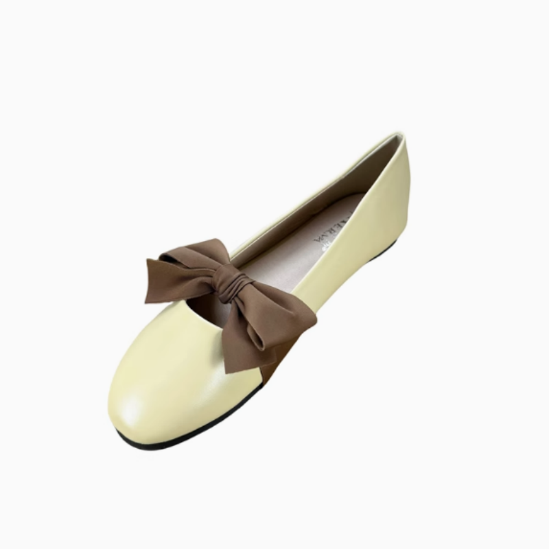 여성 한국 플랫 슈즈 브라운 매듭 발레 럭셔리 디자이너 - Women'S Shoes For Wide Feet 리뷰 및 가격