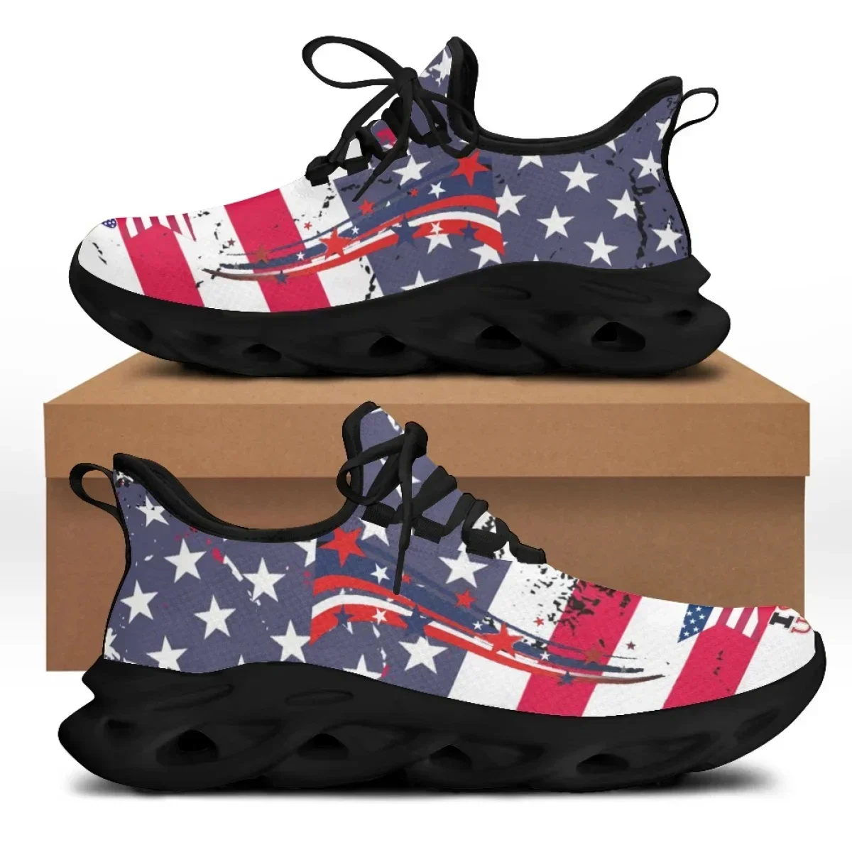 7.4 미국 국기 자유의 여신상 프린트 여성용 플랫 슈 - Women'S Shoes Liberty 리뷰 및 가격
