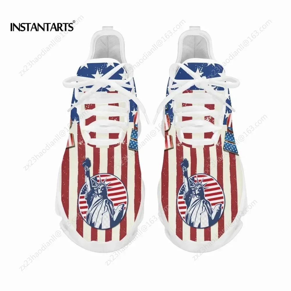 7.4 미국 국기 자유의 여신상 프린트 여성용 플랫 슈 - Women'S Shoes Liberty 리뷰 및 가격