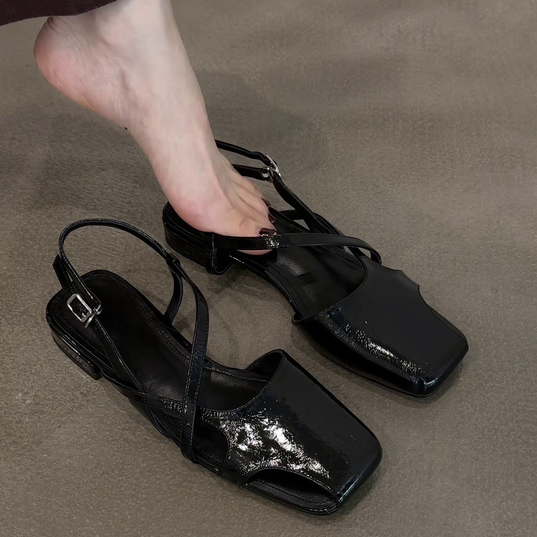 패션 에나멜 가죽 샌들 스플릿 토 발레 플랫 스프링 여 - Women Shoes For Walking 리뷰 및 가격
