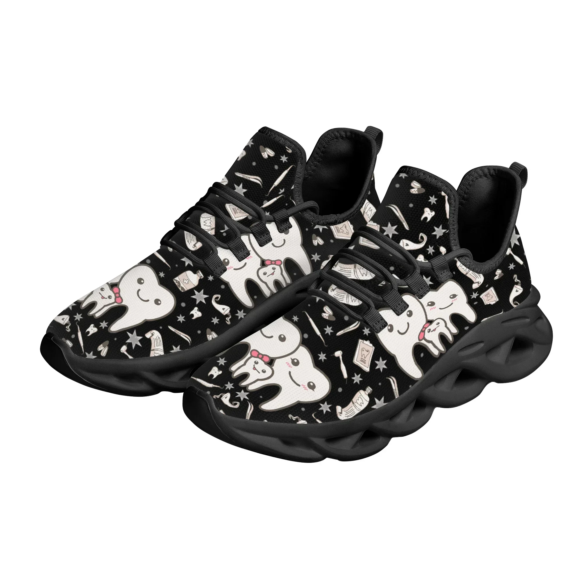 귀여운 치과 디자인 스니커즈 여성 캐주얼 경량 레이스업 - Women Shoes For Walking 리뷰 및 가격