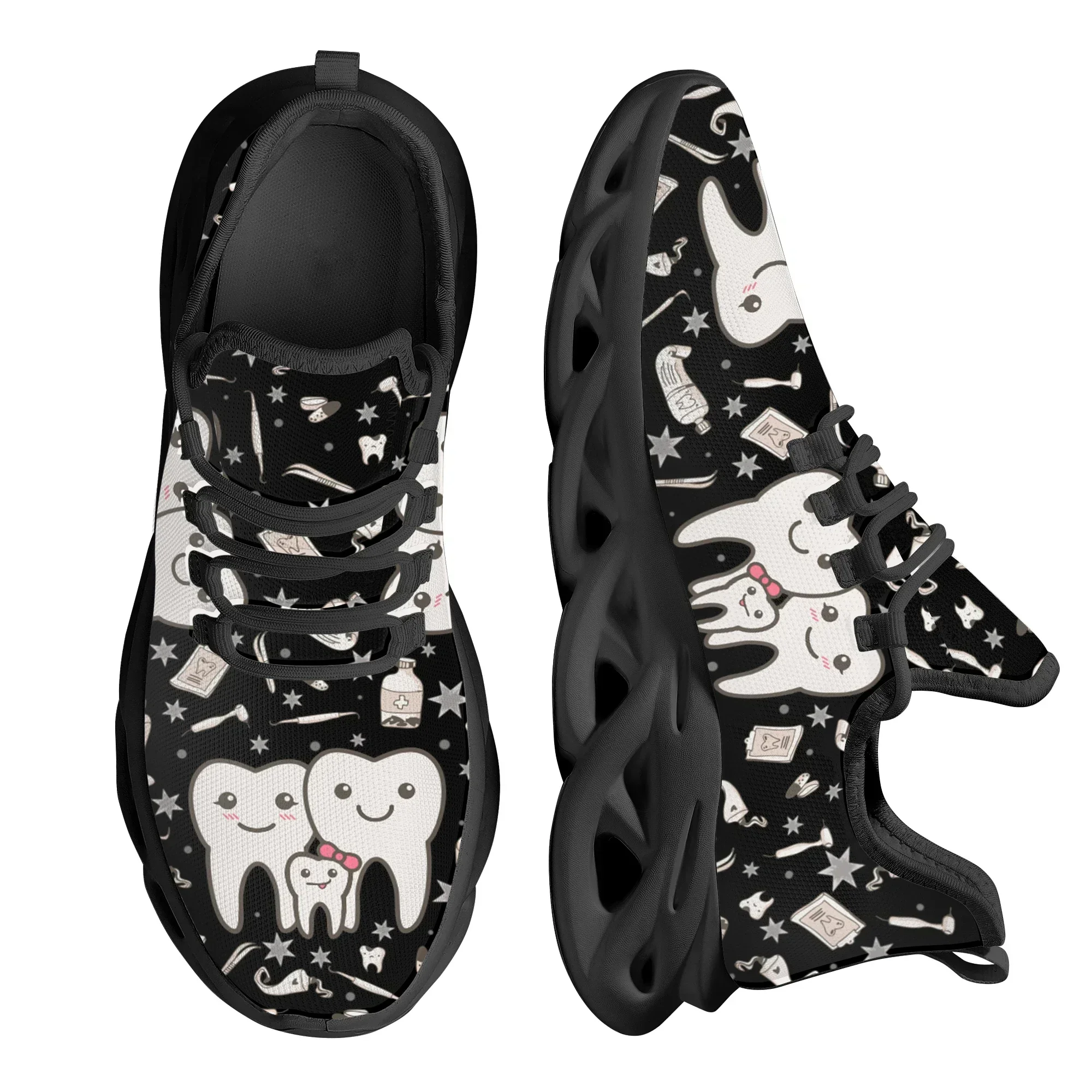 귀여운 치과 디자인 스니커즈 여성 캐주얼 경량 레이스업 - Women Shoes For Walking 리뷰 및 가격