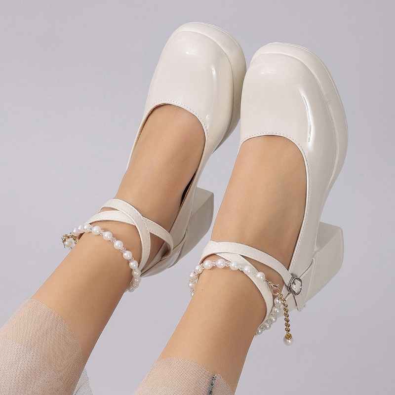새로운 여성 펌프스 슈즈 패션 크로스 스트랩 여성용 얕 - Women'S Shoes Round Toe 리뷰 및 가격