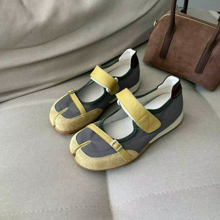 여성 스플릿 토 메리 제인 슈즈 부드러운 플랫 솔 메탈 - Women Shoes For Walking 리뷰 및 가격