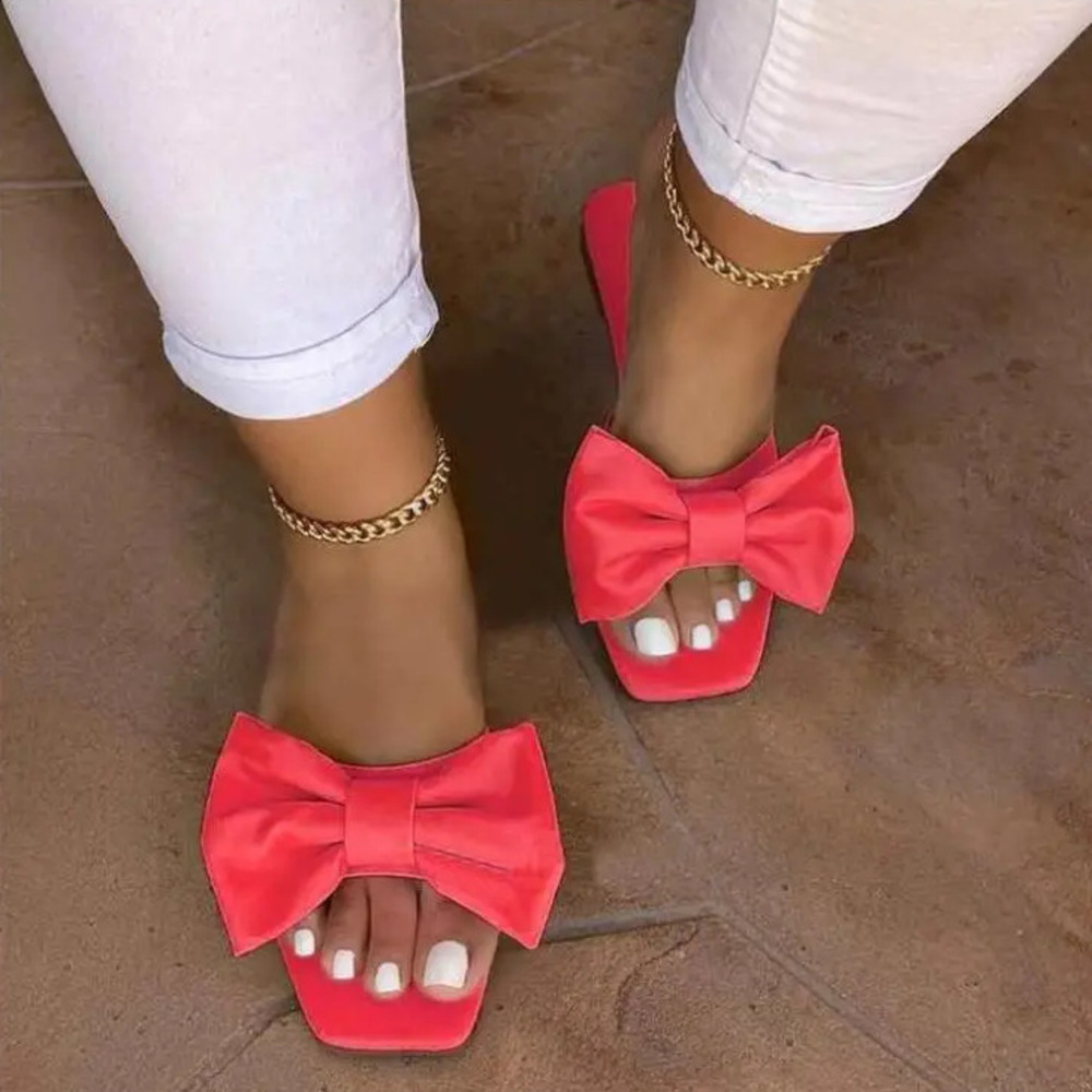 2026 여성용 홈 슬리퍼 여름 야외 플랫 가죽 보우  - Women'S Shoes For Flat Feet 리뷰 및 가격