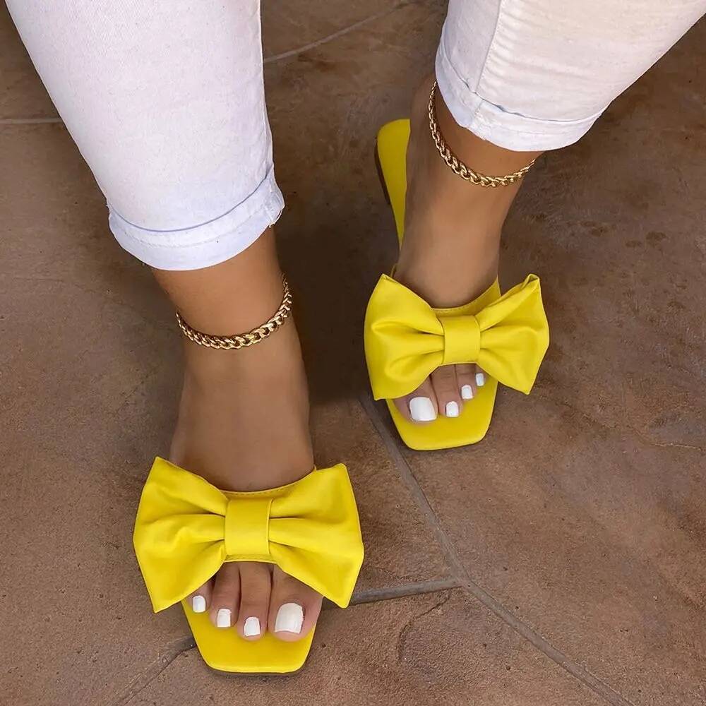 2026 여성용 홈 슬리퍼 여름 야외 플랫 가죽 보우  - Women'S Shoes For Flat Feet 리뷰 및 가격