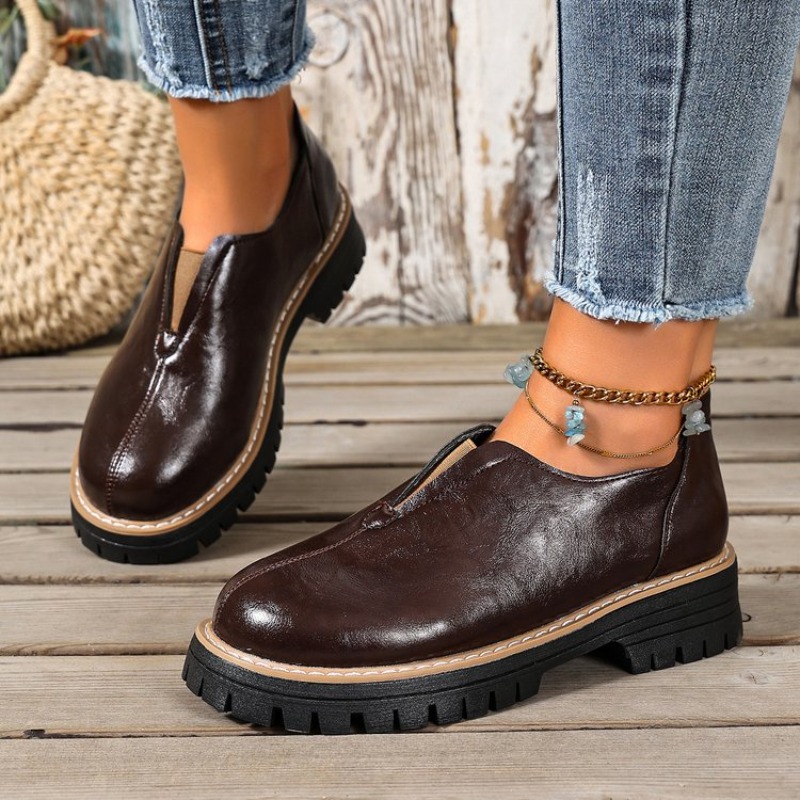 레트로 영국 스타일 여성화 봄 가을 굽 높은 싱글 슈즈 - Women Shoes For Walking 리뷰 및 가격