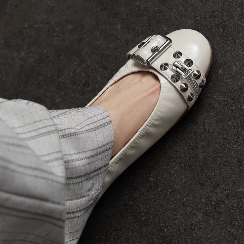 볼트 라운드 헤드 싱글 슈즈 여성용 가죽 버클 로우컷  - Women'S Shoes Round Toe 리뷰 및 가격