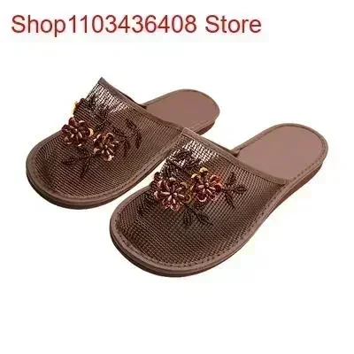 여성 세련된 꽃 슬리퍼 플랫 플립 플롭 로퍼 숙녀 뮬  - Loafer Flat Women 리뷰 및 가격