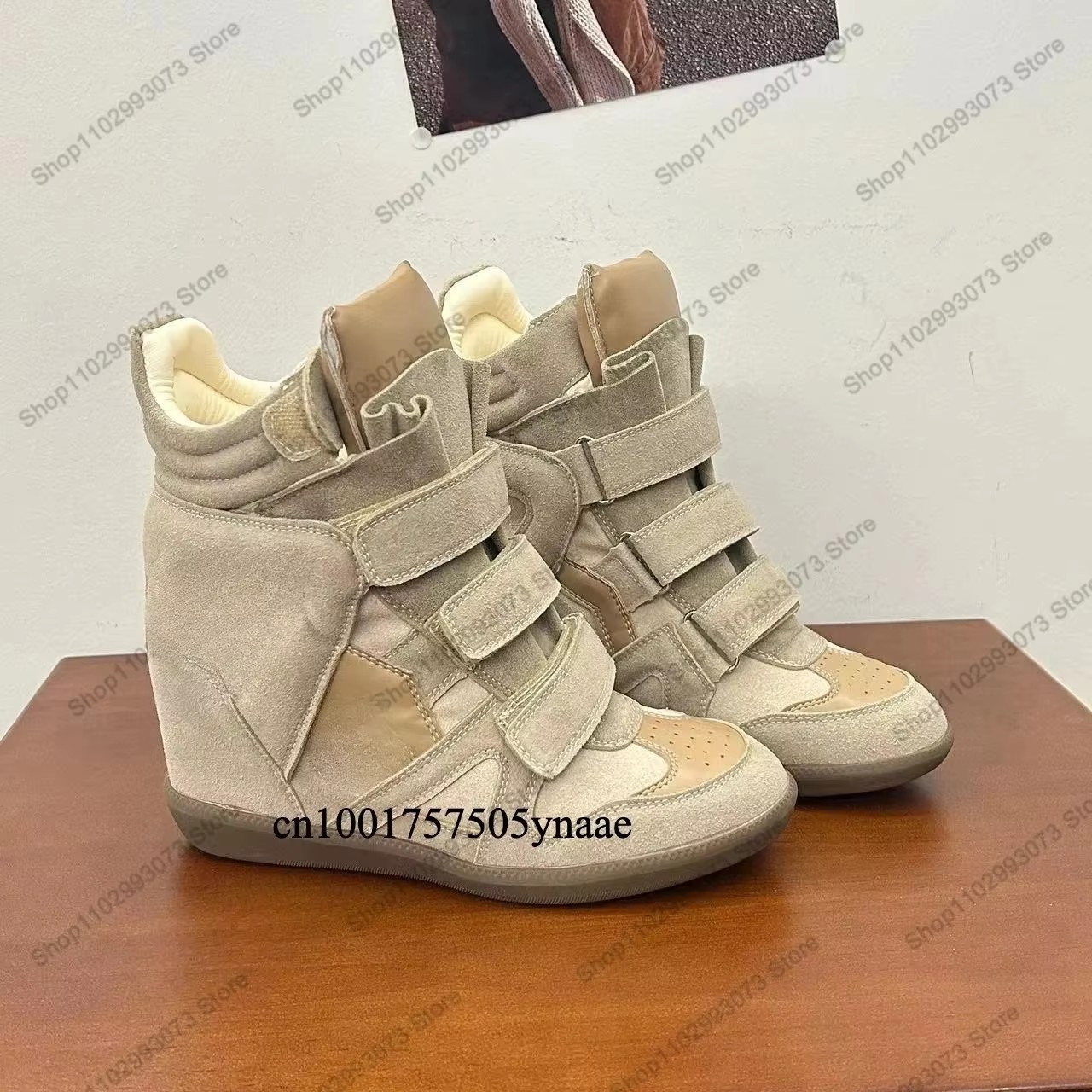 여성용 히든 웨지힐 하이탑 스니커즈 스웨이드 가죽 스플 - Women Shoes For Walking 리뷰 및 가격