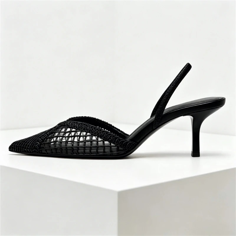 메쉬 우븐 힐 샌들 여성 섹시 포인티드 토 백 스트랩  - Women Shoes Brand 리뷰 및 가격